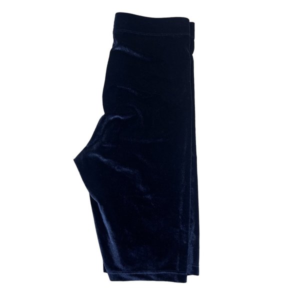 Fabletics Shorts Navy Velour High Rise Mid Thigh Shorts Tights Womens Small 26” - Picture 4 of 5